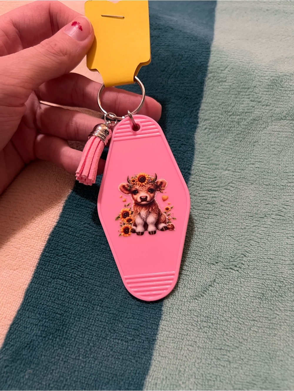 Highland Cow Keychain 🌻